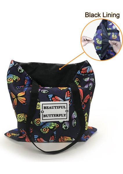 BSKDLPGS25 Kadın Çok Fonksiyonlu Kadın Katlanabilir den Kullanılabilir Kanvas Alışveriş 3D Köpek Dachshund Baskı Omuz Çantası (Yurt Dışından)
