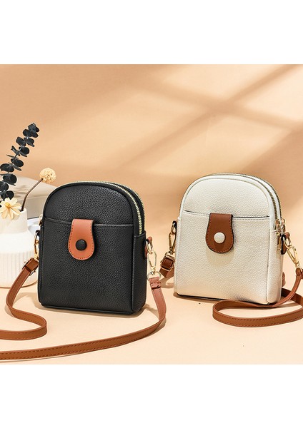 Yumuşak Pu Deri Kadın Omuz Çok Yönlü Hafif Küçük Satchel Çok Fermuarlı Küçük Postacı Çantası (Yurt Dışından) modelleri