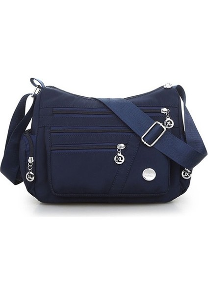 Lacivert Kadın Için Crossbody Omuz Naylon Su Geçirmez Messenger Kadın Seyahat Kanvas Anne Için Hediye Çantası (Yurt Dışından)