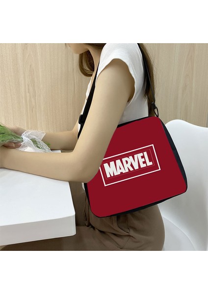 6-20X24CM Disney Marvel Serisi Kadın Süper Kahraman Hulk Demir Adam Anime Koltukaltı Kızlar Için 20X24CM Omuz Çantası (Yurt Dışından)