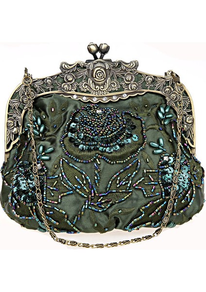 Lacivert Özel Teklif Kadın Ziyafet Mini Clutch Düğün Akşam Boncuklu Payetli Makyaj Mujer Bolso 2583-Y Çantası (Yurt Dışından) fiyatları