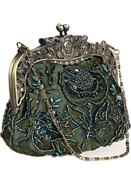 Lacivert Özel Teklif Kadın Ziyafet Mini Clutch Düğün Akşam Boncuklu Payetli Makyaj Mujer Bolso 2583-Y Çantası (Yurt Dışından) modelleri
