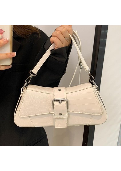 Kadın Vintage Taş Desen Omuz Internet Ünlü Crossbody Küçük Kare Çantası (Yurt Dışından) fiyatları