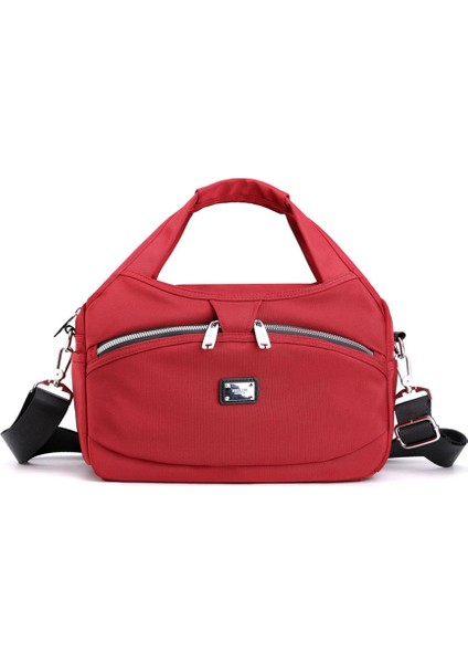 Pembe Oxford Su Geçirmez Tek Omuz Crossbody Seyahat Kadın Tote Çantası (Yurt Dışından) modelleri
