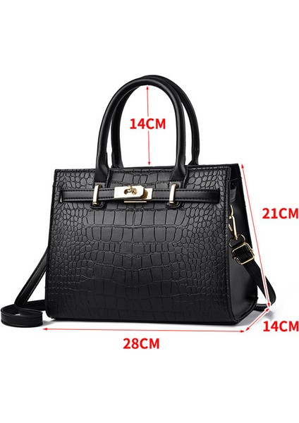 Bir Deri Kadın Postacı Timsah Kadın Crossbody Omuz El Kadın Için Kadın Çantası (Yurt Dışından) modelleri