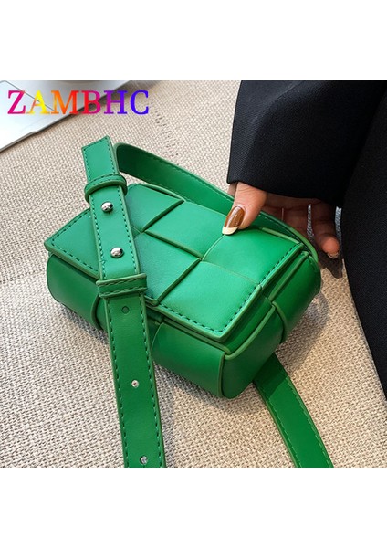 Mini Kadın Kare Dokuma Pu Deri Omuz Kadın Için Crossbody Bahar Küçük ve Tasarımcı Çantası (Yurt Dışından) fırsatları