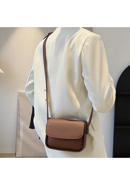 Kadın Omuz Crossbody Küçük Kare Deri Sling Crossbody Flap Cep Kadın Satchel Için Günlük Çantası (Yurt Dışından) indirimleri