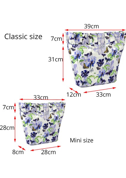 Mini 9 Kompozit Dimi Kumaş Klasik Mini Su Geçirmez Fırfırlı Plise Obag Accesorios O Için Iç Ekleme Fermuarlı Cebi Çantası (Yurt Dışından) modelleri