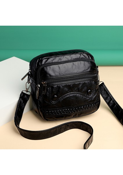 E- Pu Deri Omuz Kadın Crossbody Telefon Cüzdan Tasarımcısı Küçük Kare Çok Fonksiyonlu Kemer Çantası (Yurt Dışından)