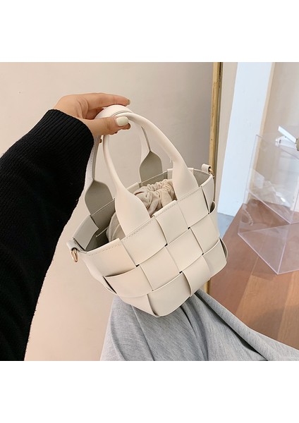 Örgü Pu Deri Kadın Için Crossbody 2020 Omuzdan Askili Kadın ve Cüzdanlar Kadın Seyahat Kova Çantası (Yurt Dışından) fiyatları