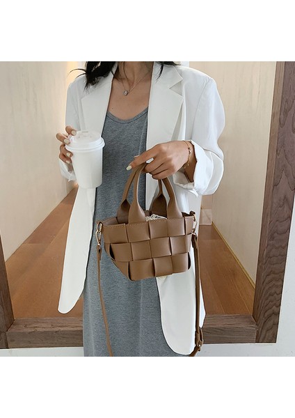Örgü Pu Deri Kadın Için Crossbody 2020 Omuzdan Askili Kadın ve Cüzdanlar Kadın Seyahat Kova Çantası (Yurt Dışından) indirimleri