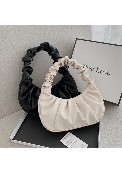 Bulut Pileli Kol Tasarımcı Kadın Tek Crossbody Dumpling Tote Koltuk Altı Alışveriş Omuz Koltuk Altı Çantası (Yurt Dışından) fiyatları