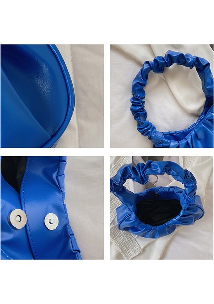 Bulut Pileli Kol Tasarımcı Kadın Tek Crossbody Dumpling Tote Koltuk Altı Alışveriş Omuz Koltuk Altı Çantası (Yurt Dışından) indirimleri