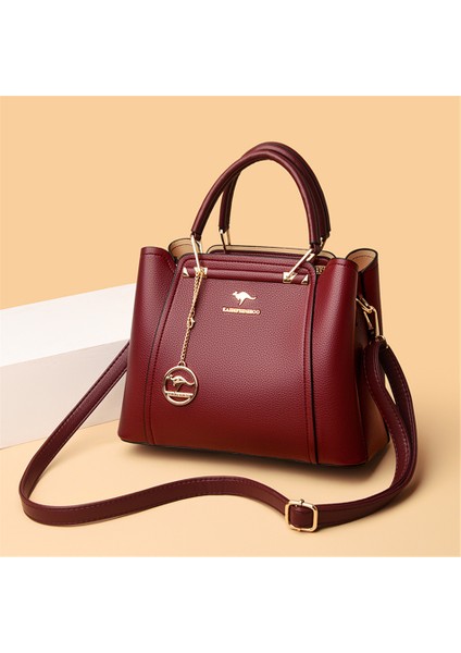 Göl Si 3 Katmanlar Fermuarlar Büyük Kapasiteli Kadın Pu Deri Hangbags Kadın Omuz Crossbody Vintage Kadın Messenger El Çantası (Yurt Dışından) fiyatları