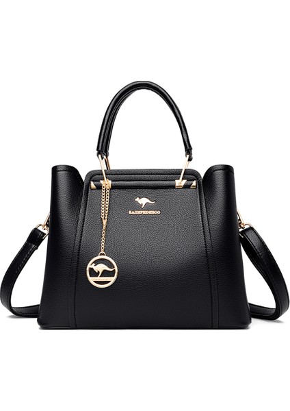 Göl Si 3 Katmanlar Fermuarlar Büyük Kapasiteli Kadın Pu Deri Hangbags Kadın Omuz Crossbody Vintage Kadın Messenger El Çantası (Yurt Dışından) indirimleri