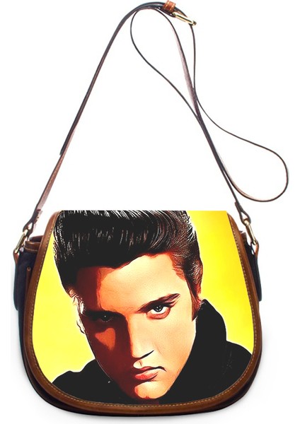 XXX035DM (5) Elvis Presley Baskı Kadın Crossbody Kadın Fermuarlı Omuz Kadın Omuz Çantası (Yurt Dışından) fırsatları