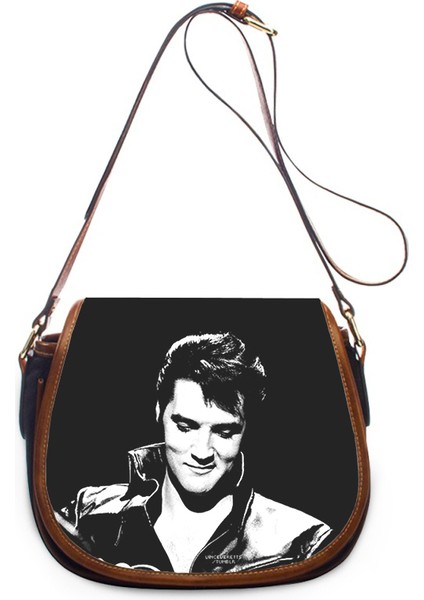 XXX035DM (5) Elvis Presley Baskı Kadın Crossbody Kadın Fermuarlı Omuz Kadın Omuz Çantası (Yurt Dışından) indirimleri