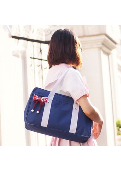 B Katı Japon Oxford Seyahat Lise Öğrencileri Okul Nı Tek Kare Unisex Omuz Çantası (Yurt Dışından) modelleri