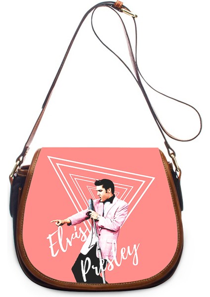 XXX035DM (9) Elvis Presley Baskı Kadın Crossbody Kadın Fermuarlı Omuz Kadın Omuz Çantası (Yurt Dışından) fiyatları