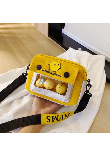 -B Kadın Kanvas Karikatür Tavuk Messenger Kadın Için Öğrenci Sevimli Kız Omuz Kadın Alışveriş Crossbody Çantası (Yurt Dışından) fiyatları