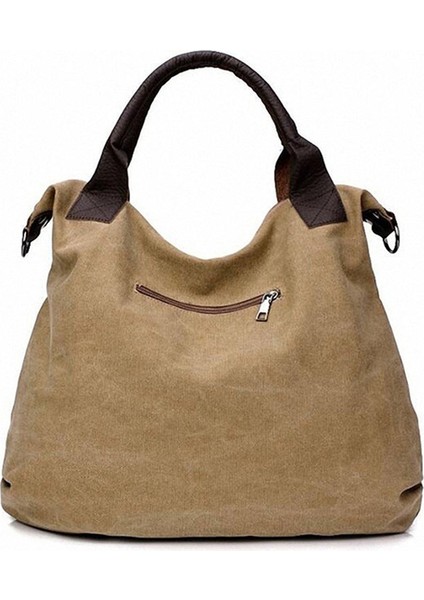 Büyük Cep Casual Tote Kadın Kadın Için Crossbody Tuval Kapasiteli Kadın El Çantası (Yurt Dışından) modelleri