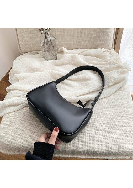 23X15X8CM Retro Tote Kadın Için Trendy Vintage Omuz Kadın Küçük Koltukaltı Casual Retro Mini Crossbody Çantası (Yurt Dışından)