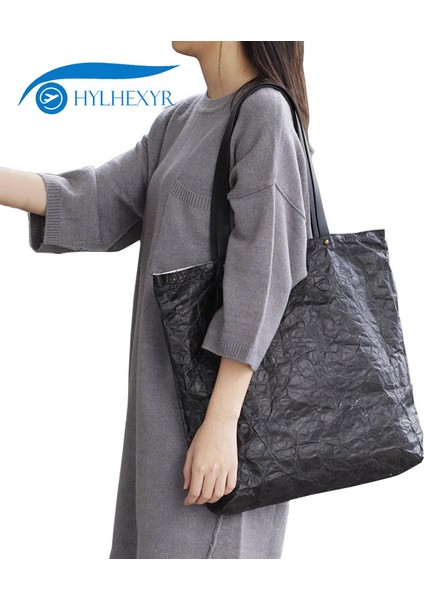 Hylhexyr Kadın Tote Omuz Katlanabilir Kraft Kağıt Alışveriş Eğlence Çantası (Yurt Dışından) fiyatları