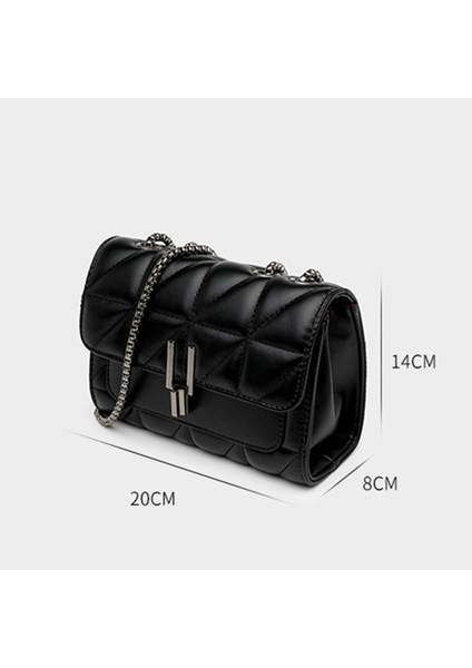 Tasarımcı Kadın Deri Zincir Kadın Için Crossbody Kadın Omuz Messenger Küçük Kare Çantası (Yurt Dışından) indirimleri
