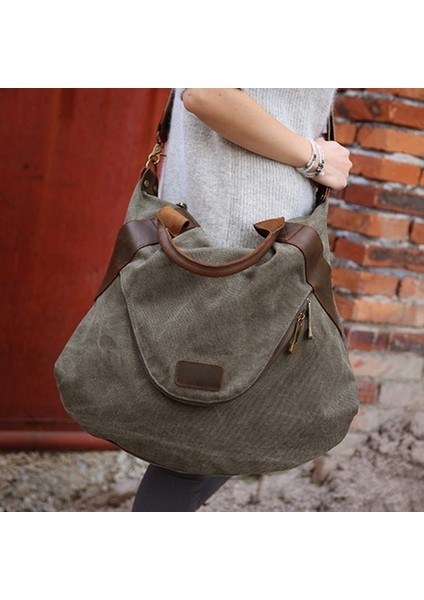 Göl Büyük Cep Tote Kadın Kadın Için Crossbody Kanvas Kapasiteli Kadın El Çantası (Yurt Dışından) fiyatları