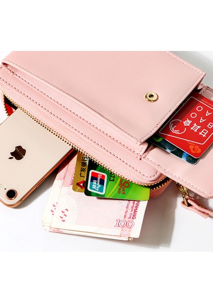 Pu Deri Telefon Tasarımcısı Kadın Küçük Crossbody Omuz Trend Kadın Kart Manşonlar Cüzdan Çantası (Yurt Dışından) indirimleri