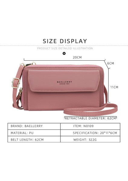 Küçük Mini Crossbody Omuz Kadın Cep Telefonu Cebi Kadın Debriyaj Deri Hasp Kadın Çantası (Yurt Dışından) modelleri