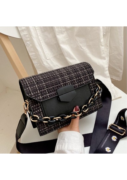Kadın 2023 Tasarımcı Lady ve Zincir Messenger Crossbody Için Geniş Askı Omuz Çantası (Yurt Dışından) indirimleri