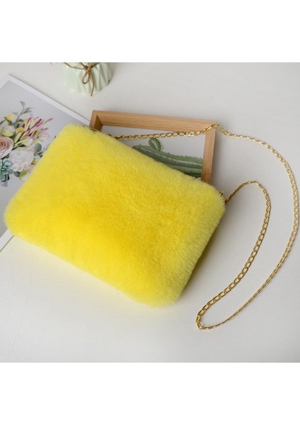Kauçuk Kırmızı Taklit Kürk Crossbody Kadın Için Sonbahar Kış Peluş ve Kadın Telefonu Omuz Kız Cüzdan Çantası (Yurt Dışından) indirimleri