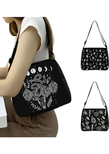 YXBWITCHCW05W Gotik Kız / Cadı / Wicca Retro Boş Omuz Kadın Çapraz Saplı Koltukaltı Kadın Debriyaj Tote Çantası (Yurt Dışından) fırsatları