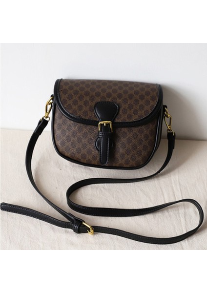 Omuz Vintage Pu Deri Kadın Omuz ve Kadın Flap Crossbody Tote Debriyaj Çantası (Yurt Dışından)