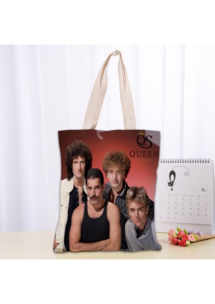 Stil 6 Özel Kraliçe Tote Katlanabilir Alışveriş den Kullanılabilir Eko Büyük Unisex Kanvas Kumaş Omuz Tote Bakkal Bez Kese Çantası (Yurt Dışından)