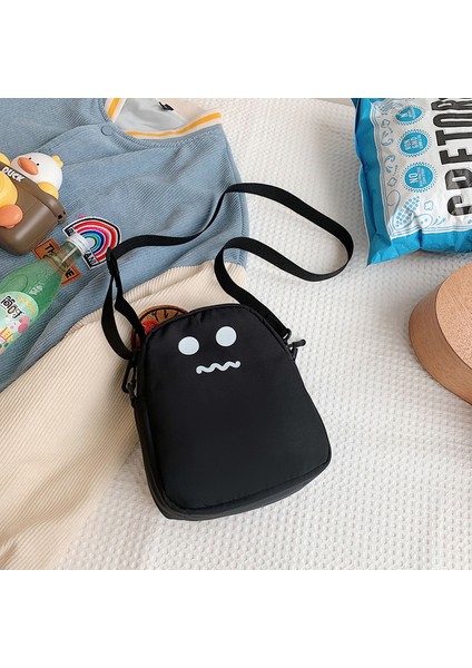 Küçük Flap O Cadılar Bayramı Küçük Hayalet Sevimli Crossbody Komik Face Kadın Kızlar Göğüs Paketi Kadın Sırt Kapasiteli Kadın Cüzdanlar Çantası (Yurt Dışından)
