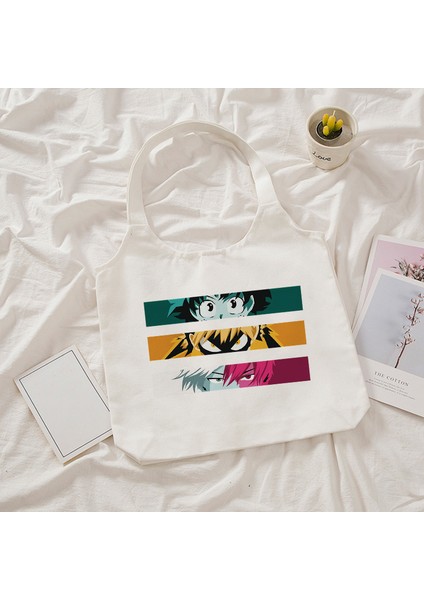 16521 My Hero Academia Alışveriş Manga Grafik Tuval Omuz Kadın Ulzzang Grunge Tote Alışveriş Anime Harajuku Çantası (Yurt Dışından) modelleri