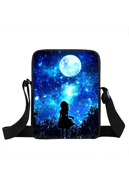 XKBXK37CW Galaxy / Nightfall Tree Crossbody Kadın Kadın Seyahat Için Tuval Omuz Küçük Satchels Eğlence Messenger Çantası (Yurt Dışından)