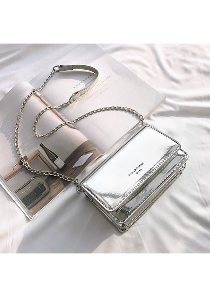Mbtı Kare Kadın Omuz 2023 Bolso Mujer Zincir Crossbody Kadın Y2K Günlük Alışveriş Ana Kesesi Çantası (Yurt Dışından) modelleri