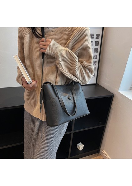 Leftsıde Küçük Kova Trend Vintage Kadın Deri Tasarımcı Basit ve Cüzdanlar Crossbody Çantası (Yurt Dışından) fırsatları