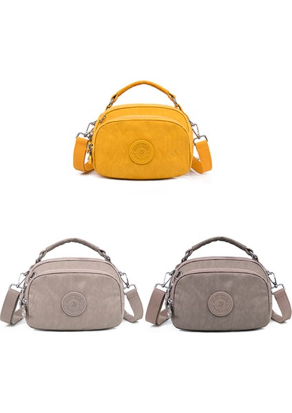 Göl Sıcak Satış Kadın Omuz Saf Renk Tote Açık Kanvas Fermuar Messenger Crossbody Cумка Женская Çantası (Yurt Dışından)