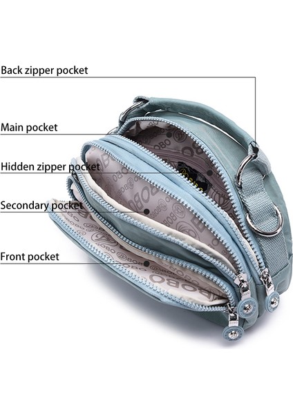 Göl Sıcak Satış Kadın Omuz Saf Renk Tote Açık Kanvas Fermuar Messenger Crossbody Cумка Женская Çantası (Yurt Dışından)