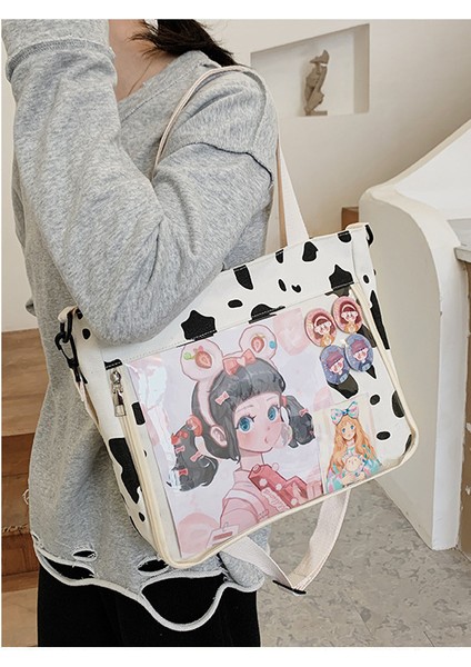 Sarı Japonya Ita Crossbody Mini Çıkarılabilir Dekoratif Şeffaf Katmanlı Gençler Kızlar Için Sevimli Tatlı Güzel Paket Itabag Çantası (Yurt Dışından)