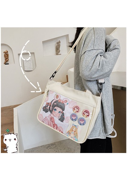 Sarı Japonya Ita Crossbody Mini Çıkarılabilir Dekoratif Şeffaf Katmanlı Gençler Kızlar Için Sevimli Tatlı Güzel Paket Itabag Çantası (Yurt Dışından)