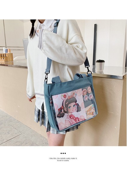Sarı Japonya Ita Crossbody Mini Çıkarılabilir Dekoratif Şeffaf Katmanlı Gençler Kızlar Için Sevimli Tatlı Güzel Paket Itabag Çantası (Yurt Dışından)