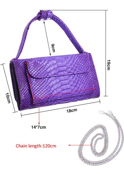 Xmessun Yılan Desen El Kadın Için Crossbody Yaz Kadın Omuzdan Askili Kadın Seyahat Çantası (Yurt Dışından)