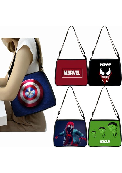 13-20X24CM Disney Marvel Serisi Kadın Süper Kahraman Hulk Demir Adam Anime Koltukaltı Kızlar Için 20X24CM Omuz Çantası (Yurt Dışından) fırsatları