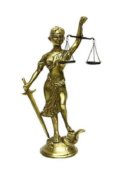 Adalet Kadını Biblo Terazili Dekoratif Hediyelik