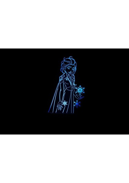 Gece Lambası Disney Frozen Karlar Ülkesi Elsa Usbli Dokunmatik 7 Renk Ledli Lisanslı DY-1018-FR